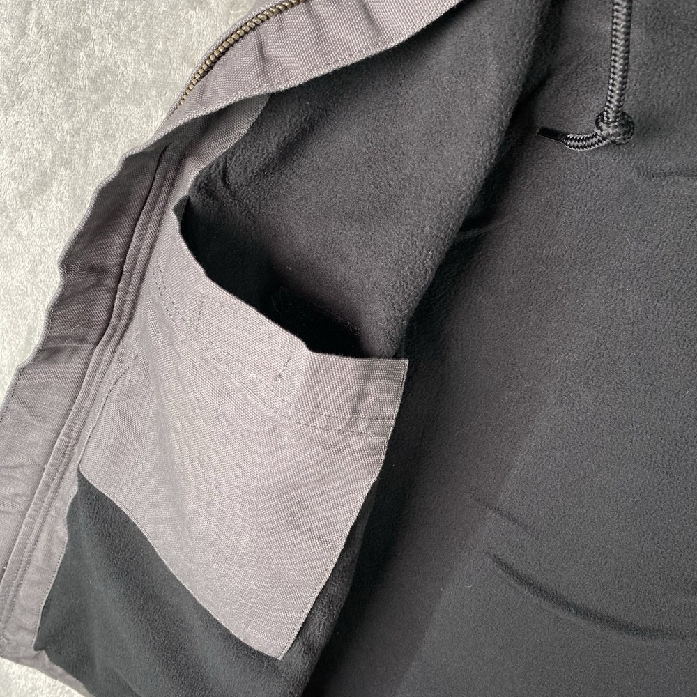 Carhartt Duck Canvas Fleece Lined Vest Mens M Relaxed Fit Gray Hooded 103837 GVL - Picture 9 of 15